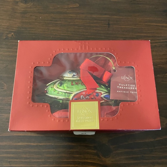 Lenox Rocket Ship Glass Christmas Ornament w/tags and Box - Picture 5 of 7